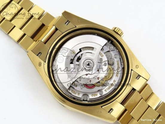 0518 Day Date 40 YG JDF Gain Weight 904L Steel White Roman Dial on President Bracelet VR3255 V Functional 1369